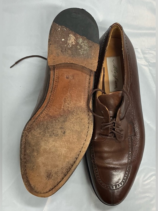 Mezlan Brown Leather Derby Lace-Up Shoes PR26-11